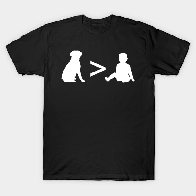 Dogs are better than Babies T-Shirt by freepizza